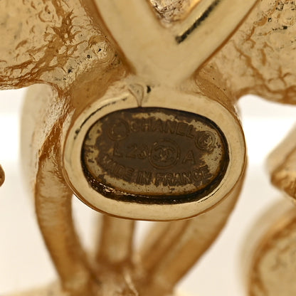 Chanel Crystal CC Brooch Gold 3 of 4