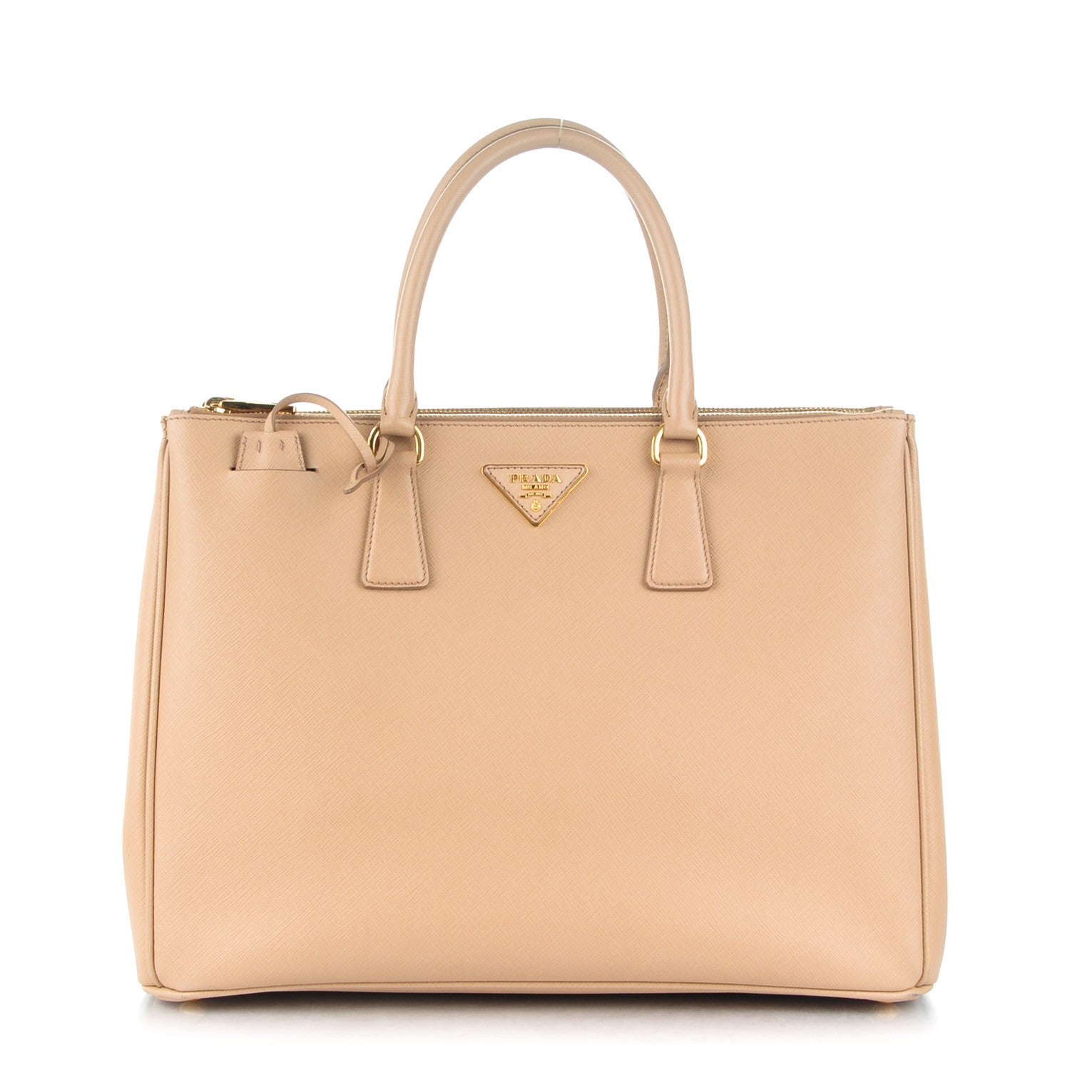 Prada Saffiano Large Galleria Double Zip Tote Sabbia 1 of 8