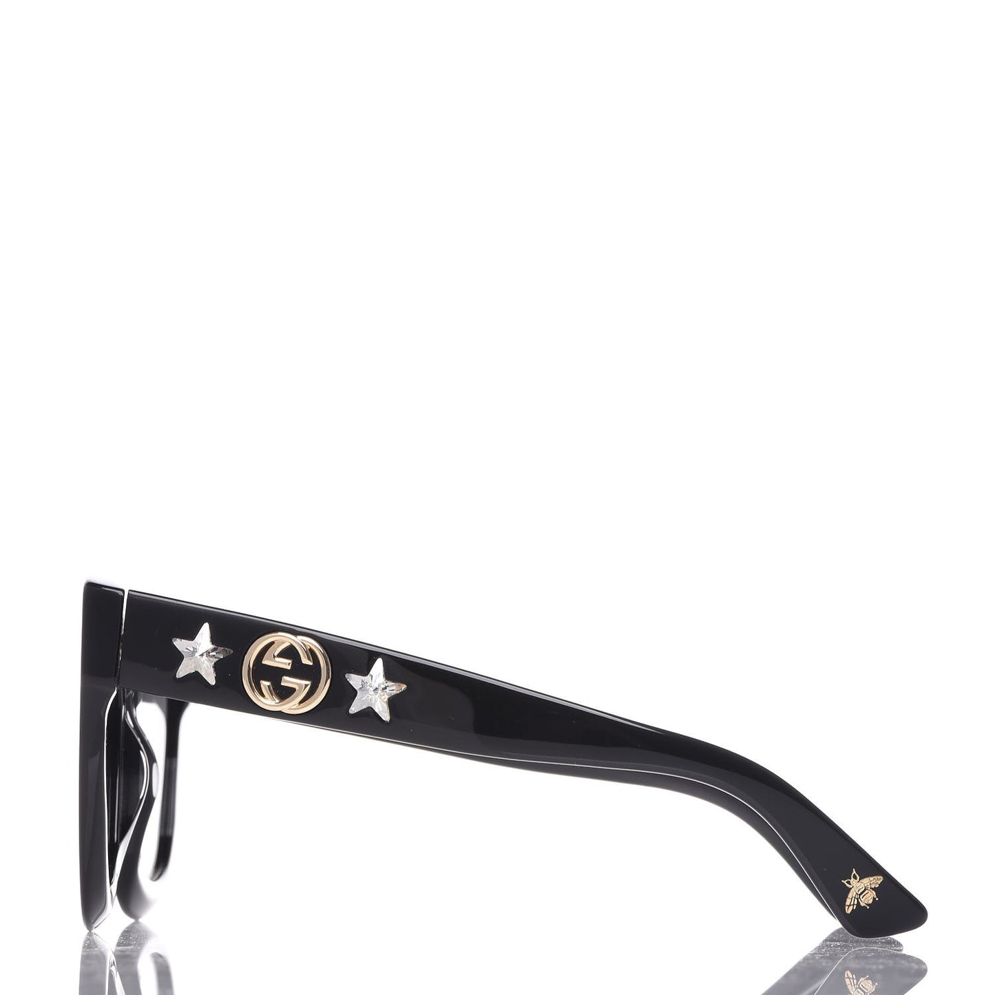 Round Frame Star Sunglasses GG0208S Black
