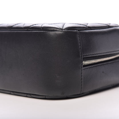 Chanel Lambskin Quilted Medium Curvy Pouch Cosmetic Case Black 9 of 9