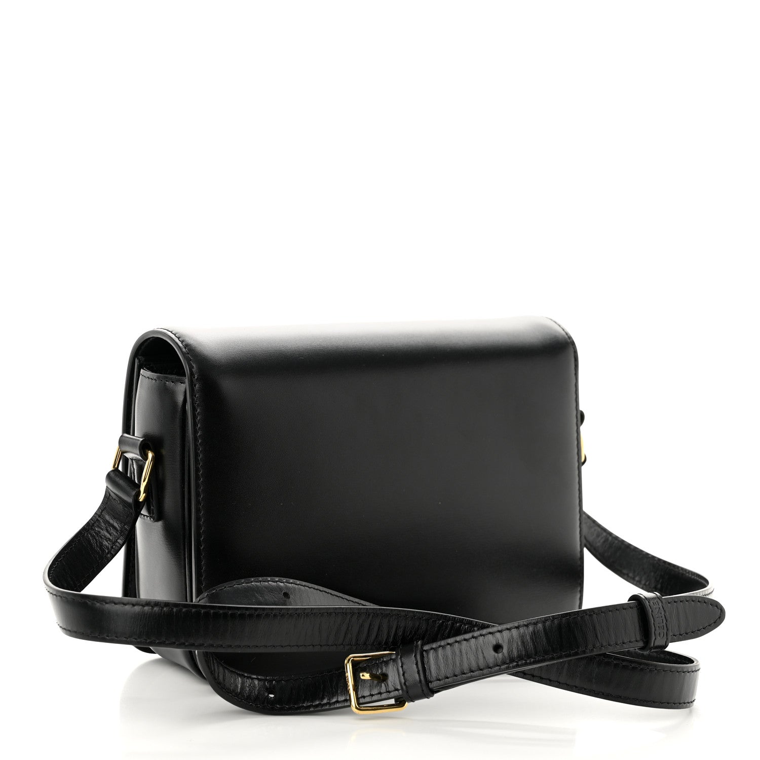Celine Shiny Calfskin Teen Triomphe Black 3 of 11