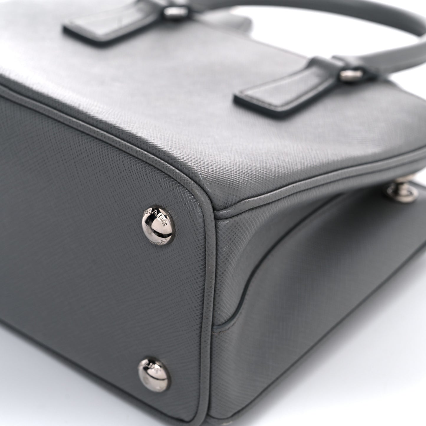 Saffiano Lux Micro Galleria Shoulder Bag Ardesia