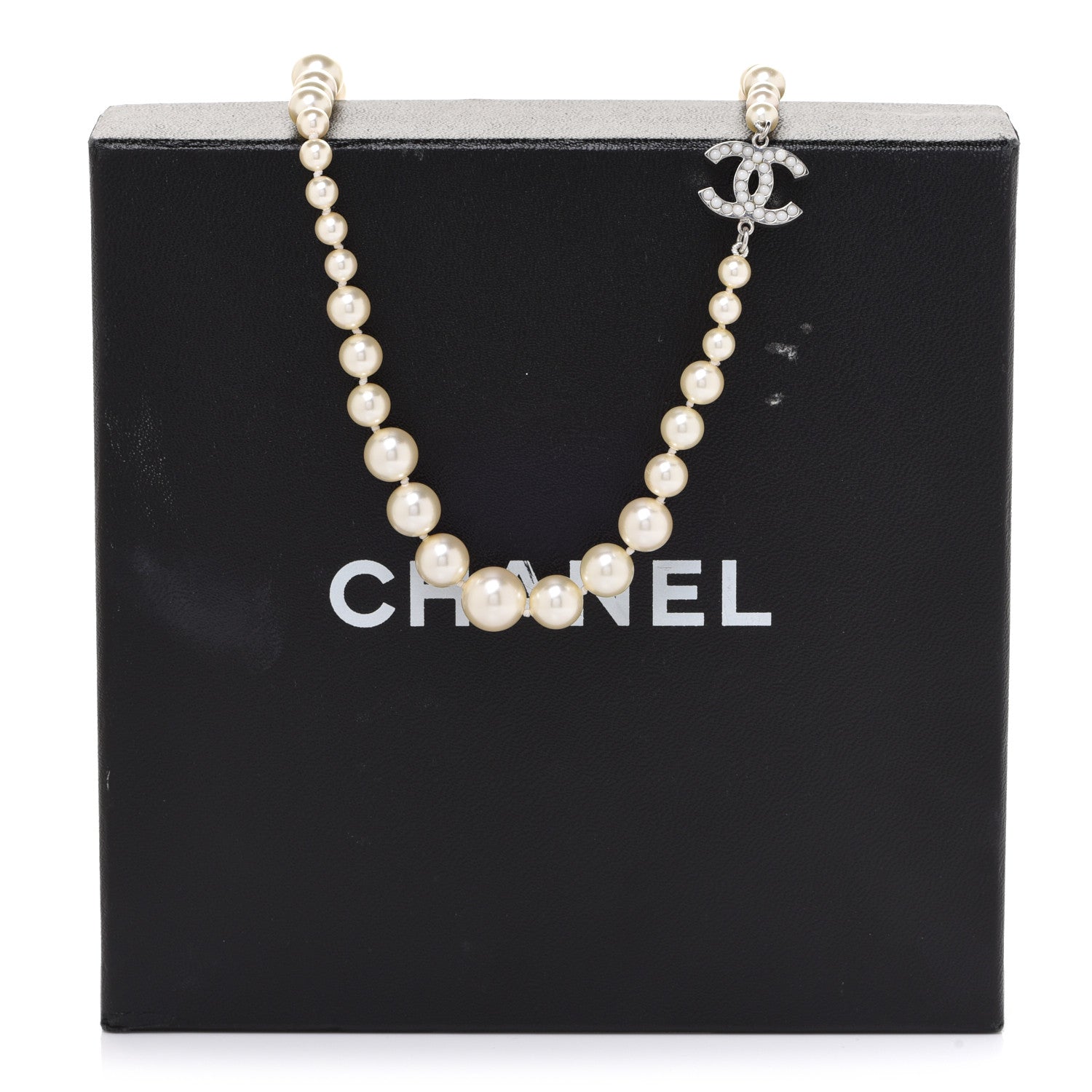 Chanel Pearl Multistrand CC Long Necklace Pearly White 6 of 6