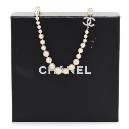 Chanel Pearl Multistrand CC Long Necklace Pearly White 6 of 6