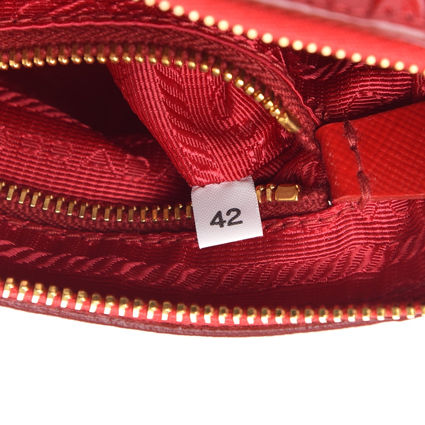 Saffiano Vernice Bow Cosmetic Pouch Rosso