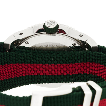 Gucci Stainless Steel Nylon 40mm Dive Quartz Watch Green 4 of 4