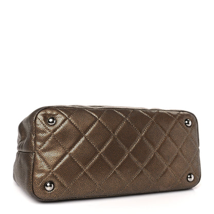 Chanel Metallic Caviar Quilted Large Timeless CC Soft Tote Bronze 4 of 9