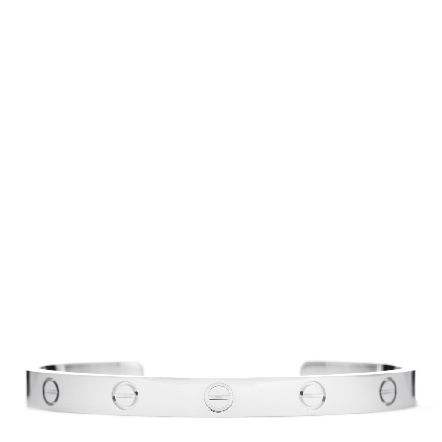 18K White Gold LOVE Cuff Bracelet 18