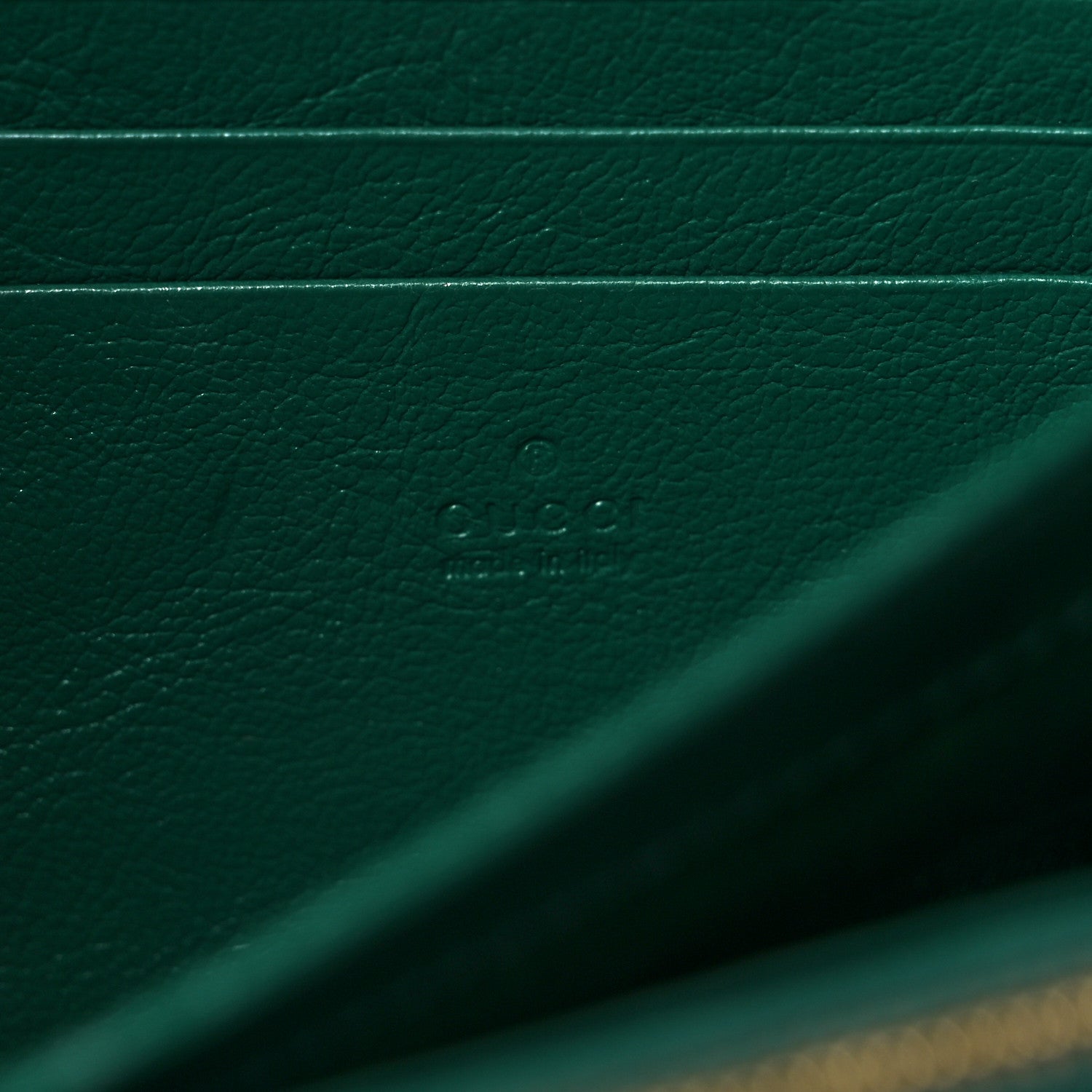 Gucci Azalea Calfskin Enamel Matelasse Diagonal Torchon GG Marmont Chain Wallet New Shamrock Emerald 6 of 13