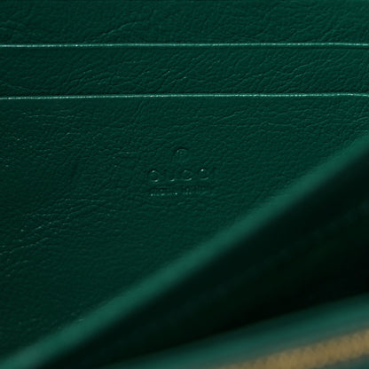Gucci Azalea Calfskin Enamel Matelasse Diagonal Torchon GG Marmont Chain Wallet New Shamrock Emerald 6 of 13