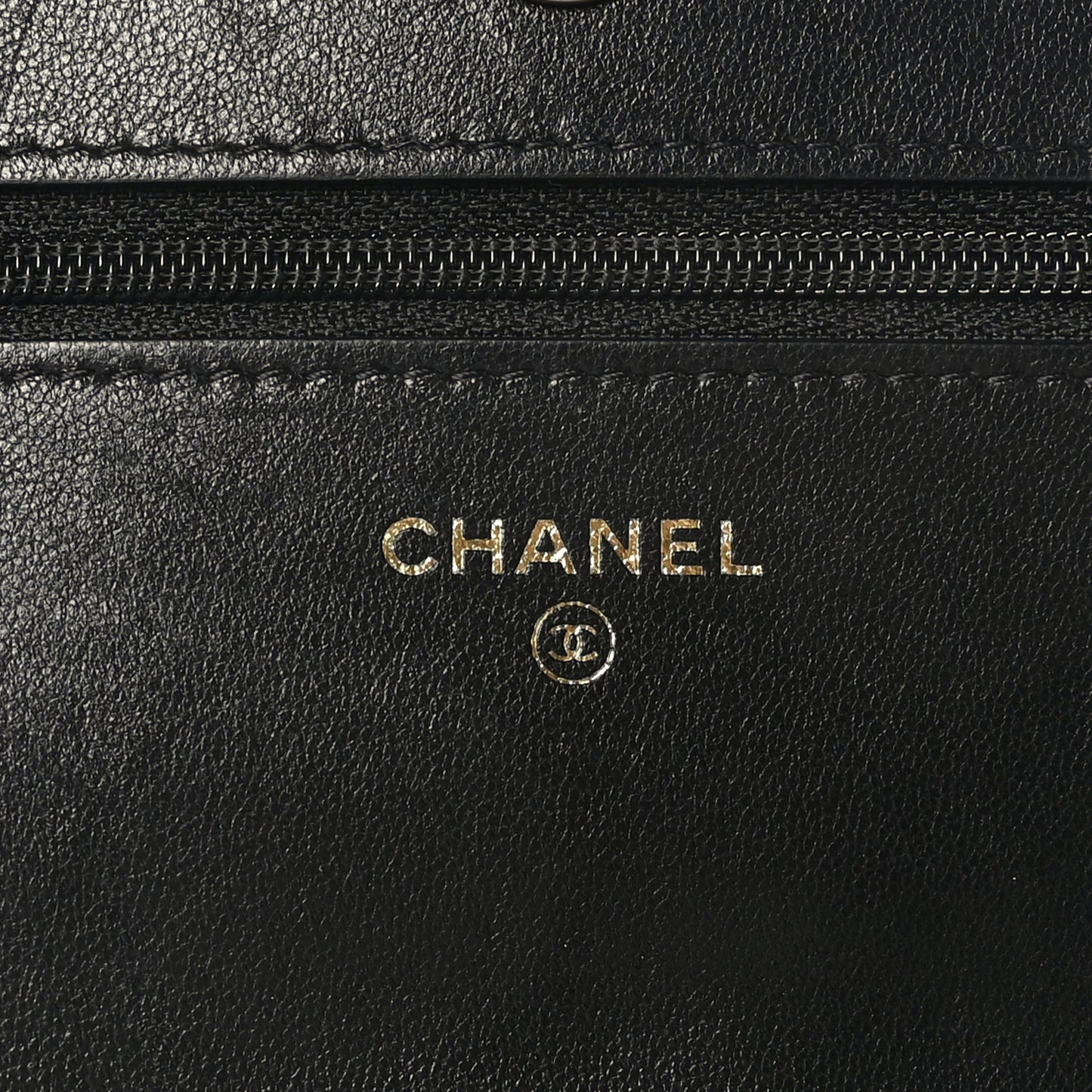 Lambskin Quilted Chanel 19 Wallet On Chain WOC Black