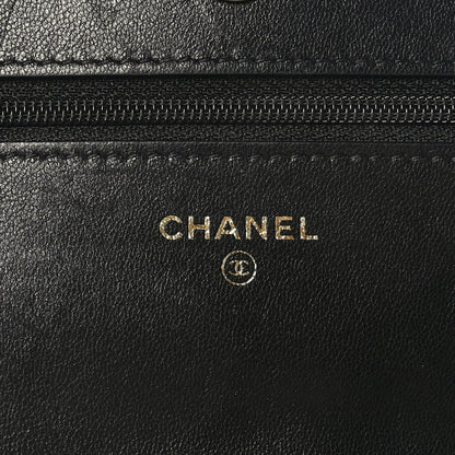 Chanel Lambskin Quilted Chanel 19 Wallet On Chain WOC Black 6 of 10