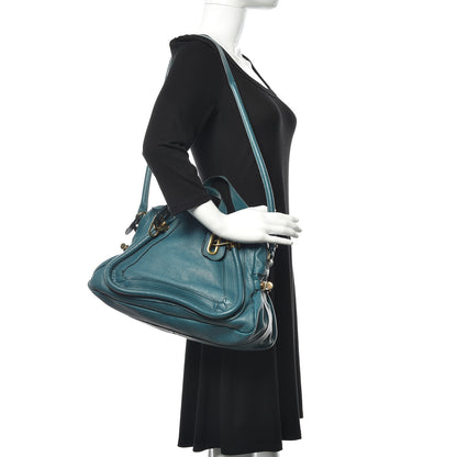 Chloe Calfskin Medium Paraty Peacock Blue 2 of 11