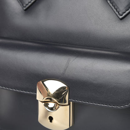 Balenciaga Calfskin Padlock Mini All Afternoon Tote Bleu Nuit 12 of 17