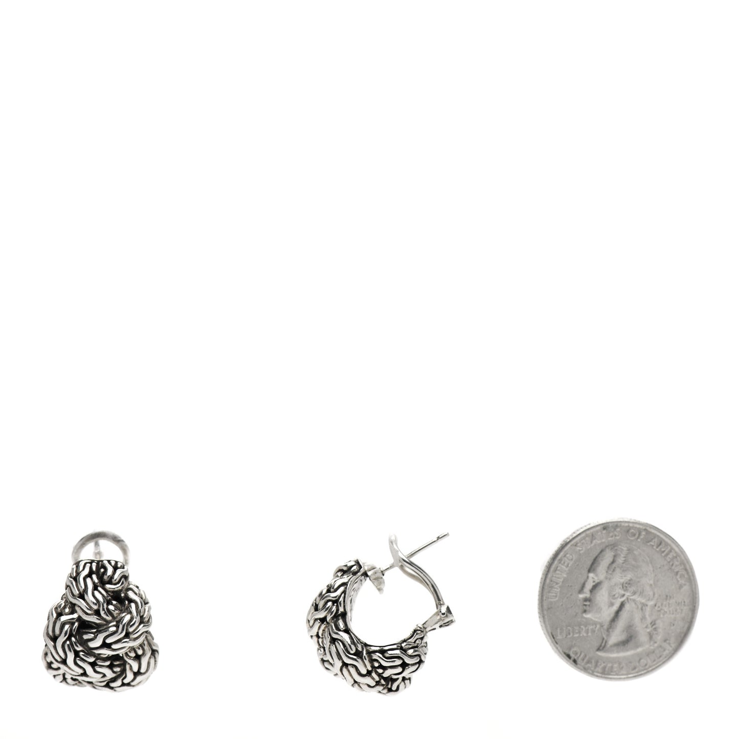 Sterling Silver Classic Chain Braided Earrings