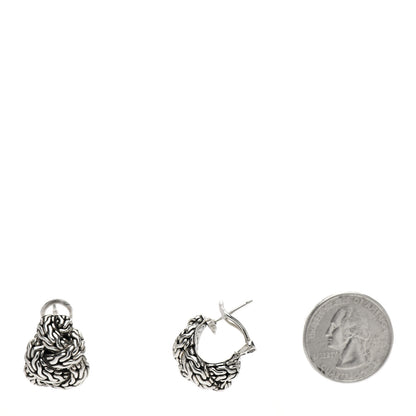 John Hardy Sterling Silver Classic Chain Braided Earrings 2 of 5
