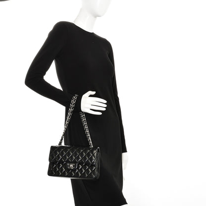 Chanel Lambskin Quilted Small Double Flap Black 2 of 10