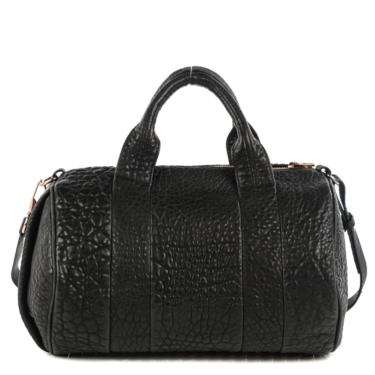 Alexander Wang Pebbled Lambskin Rocco Black Rose Gold Hardware 1 of 9