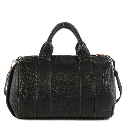 Alexander Wang Pebbled Lambskin Rocco Black Rose Gold Hardware 1 of 9