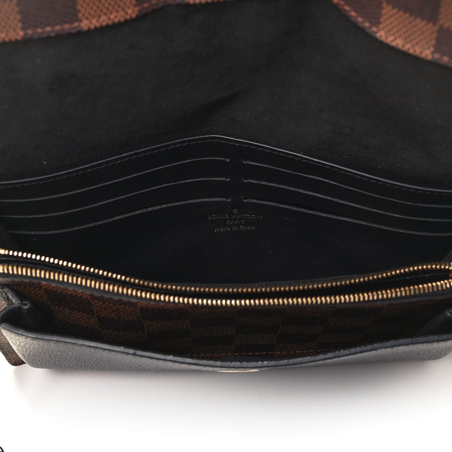 Damier Ebene Vavin Chain Wallet Black