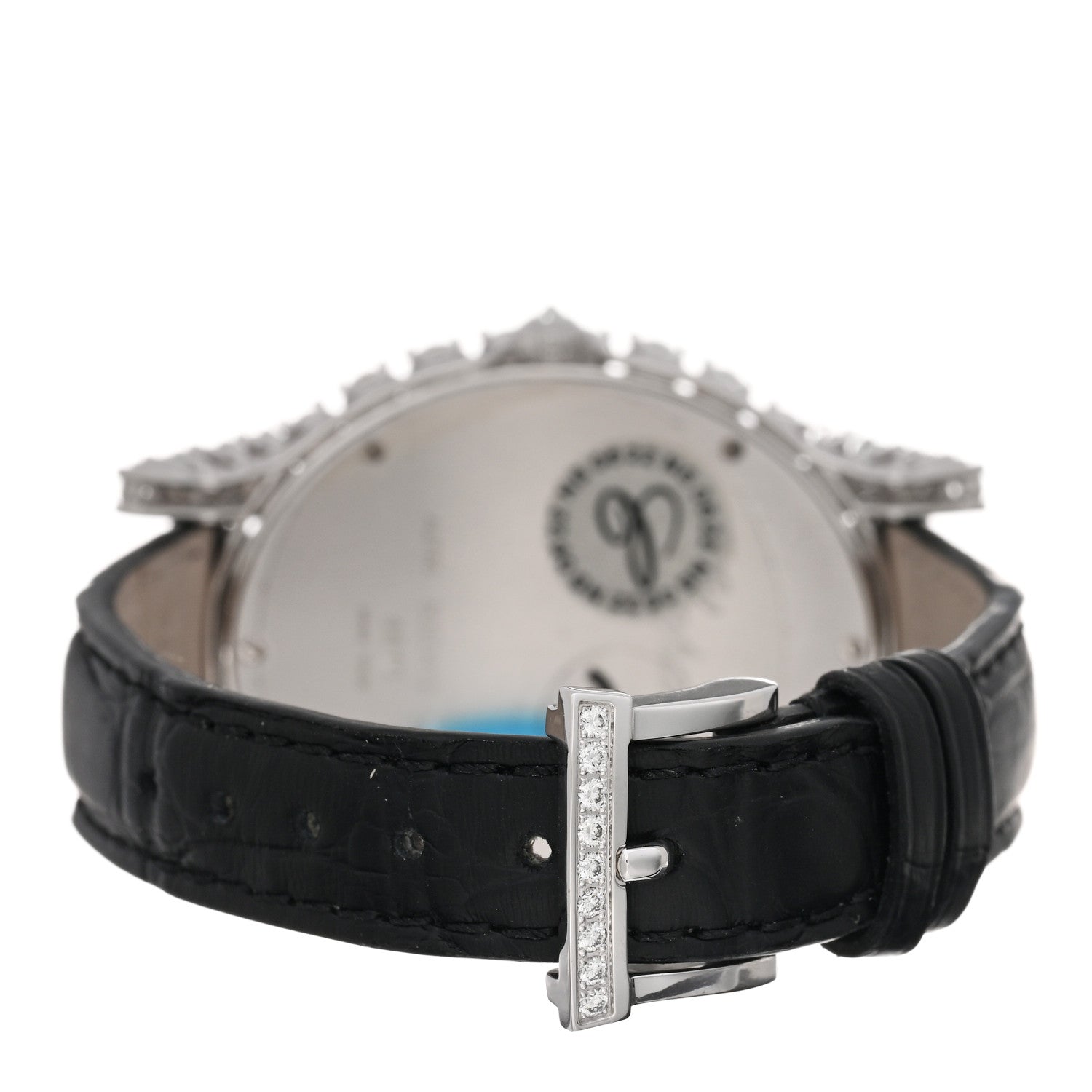 Chopard 18K White Gold Alligator Diamond Bezel 34mm L’Heure du Diamant Oval Quartz Watch 3 of 4