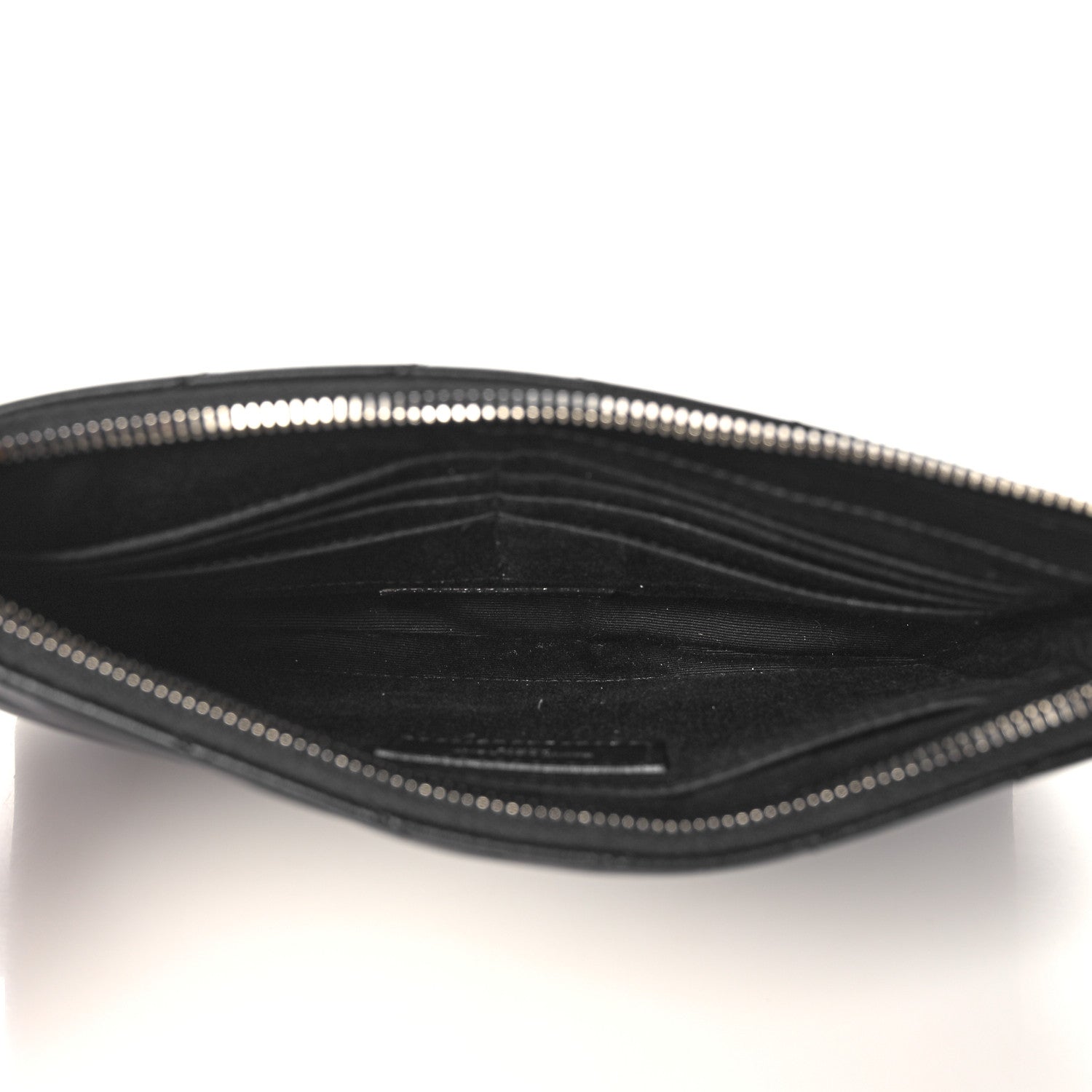 Saint Laurent Calfskin Matelasse Chevron Monogram A5 Wristlet Black 5 of 11