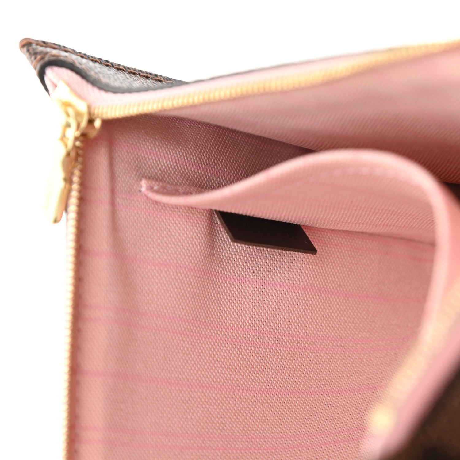 Louis Vuitton Damier Ebene Neverfull MM GM Pochette Rose Ballerine 8 of 10