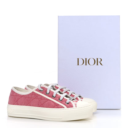 Christian Dior Canvas Cannage Walk 'N' Dior Low Top Sneakers 36.5 Taffy Pink 11 of 11