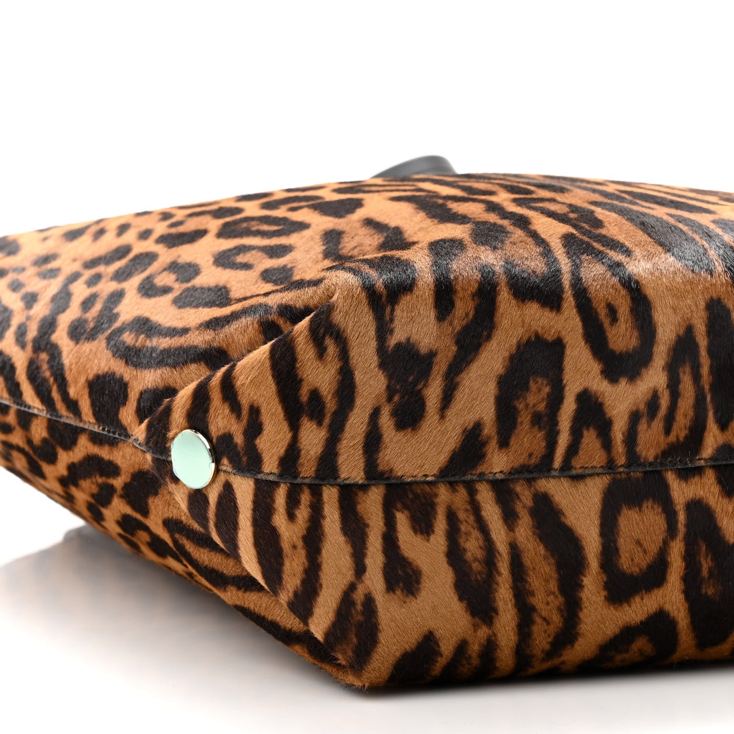 Proenza Schouler Calf Hair Leopard Print North South Tote Chocolate Brown Black Camel 8 of 9