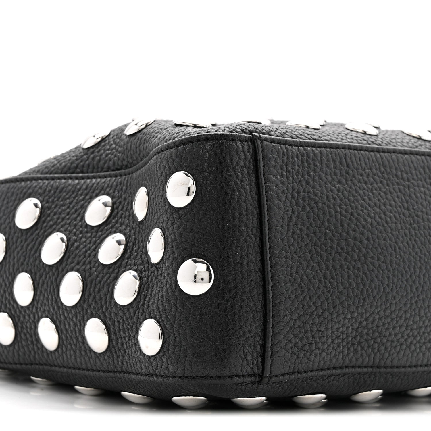 Khaite Pebbled Sport Calfskin Studded Elena Black 7 of 10