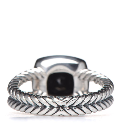 David Yurman Sterling Silver Diamond Black Onyx 7mm Petite Albion Ring 50 5.5 3 of 4