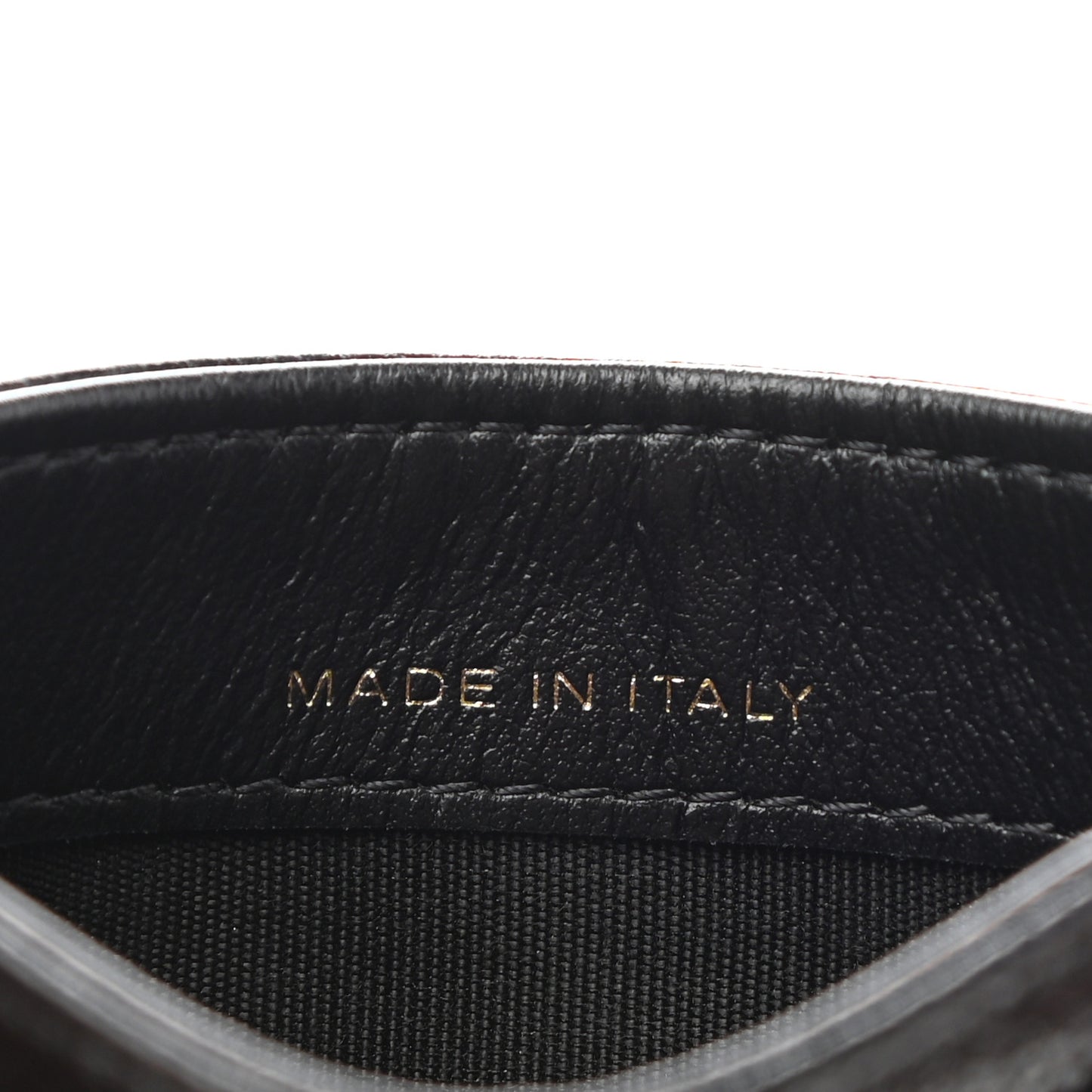 Caviar Camellia Embossed Card Holder Black