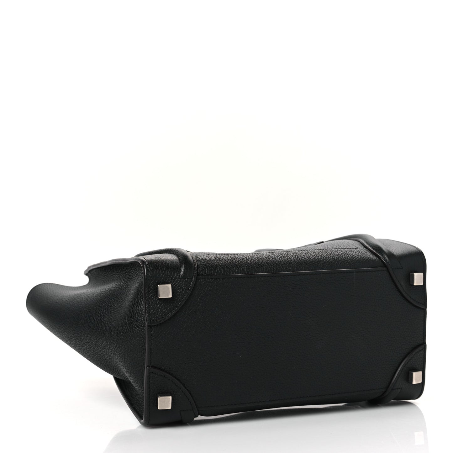 Drummed Calfskin Micro Luggage Black