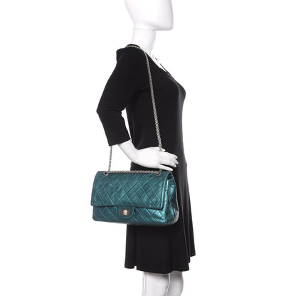 Chanel Metallic Calfskin Quilted 2.55 Reissue 227 Flap Turquoise 3 of 15