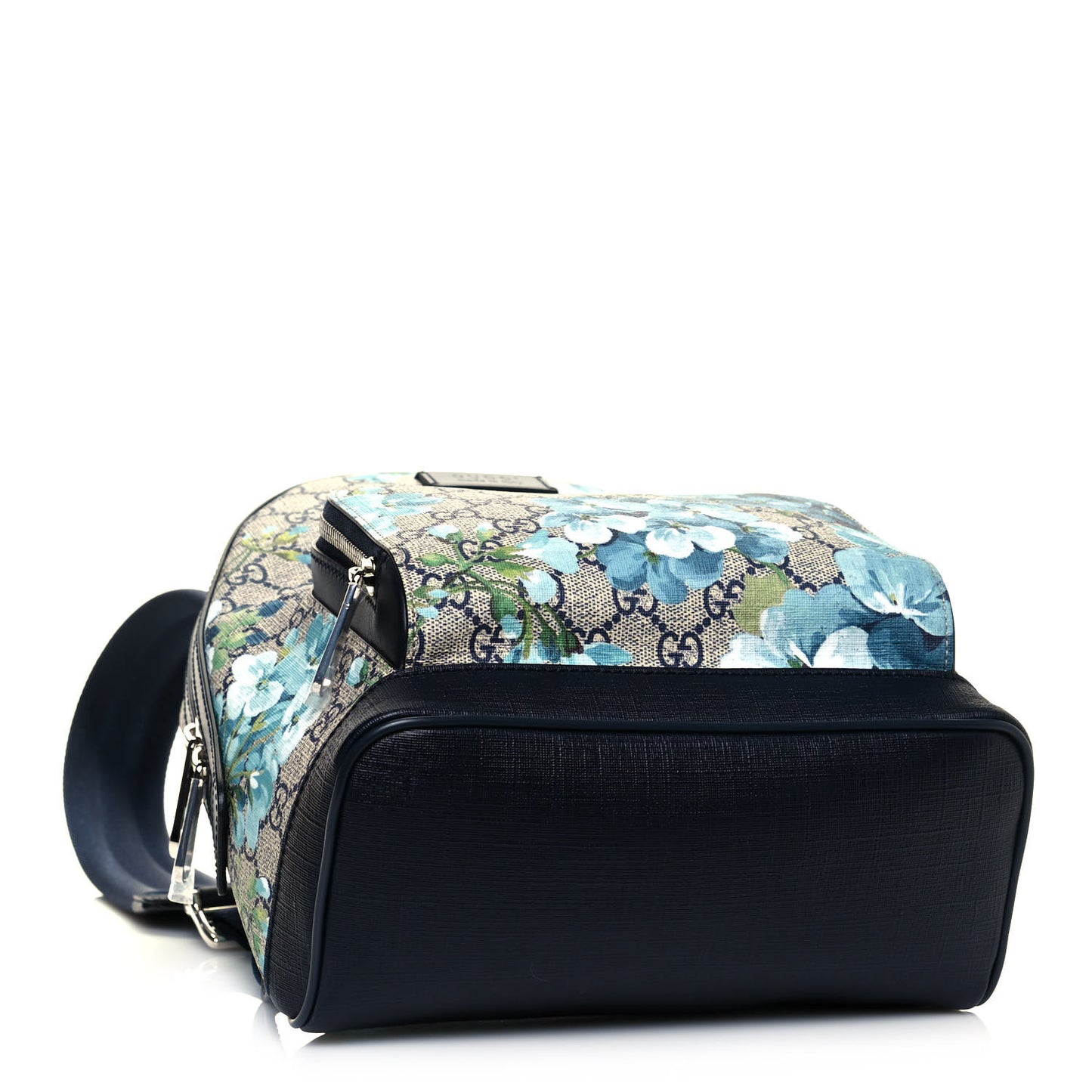 GG Supreme Monogram Blooms Small Day Backpack Blue