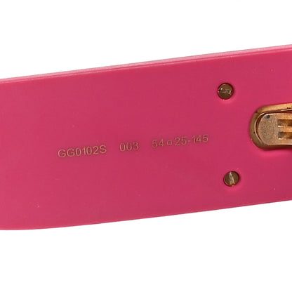 Gucci Square Frame GG0102S Sunglasses Glitter Pink Multi 6 of 7