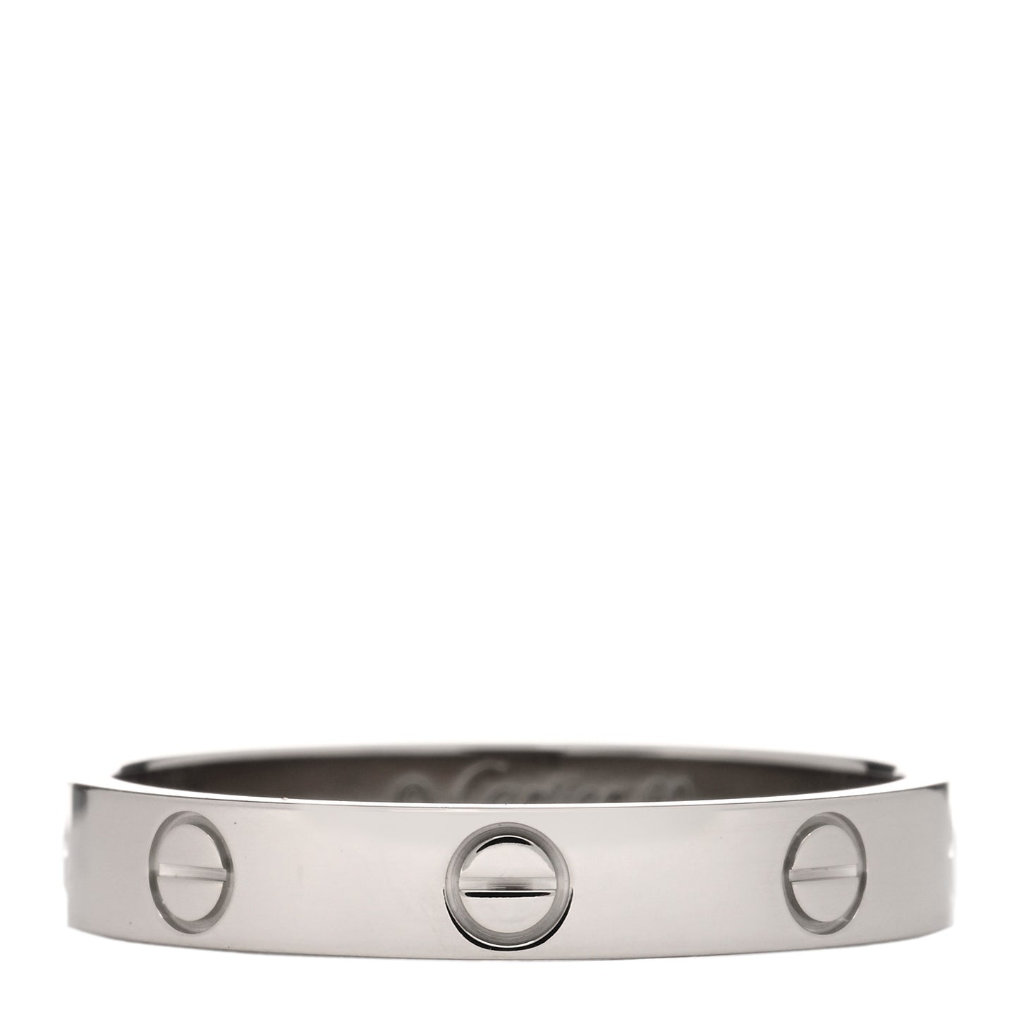 18K White Gold 3.5mm LOVE Wedding Band Ring 60 9