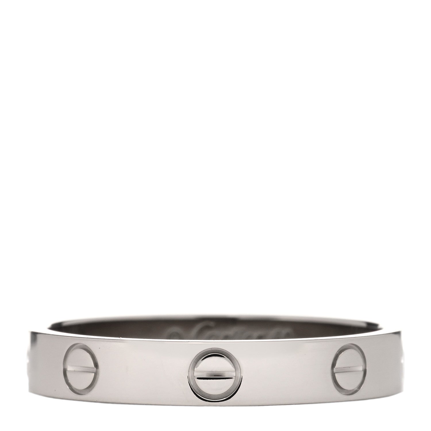 Cartier 18K White Gold 3.5mm LOVE Wedding Band Ring 60 9 1 of 3