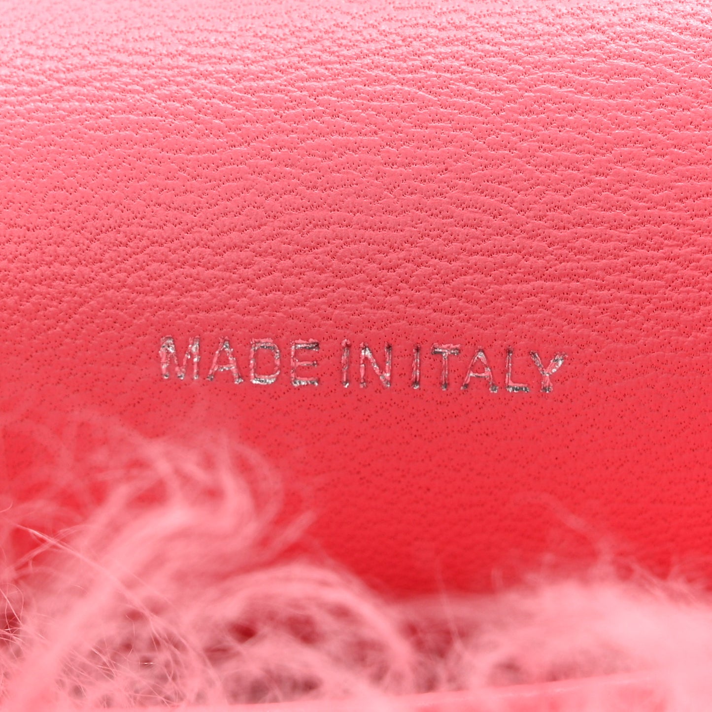 Shearling Lambskin CC Hook Card Holder Pink