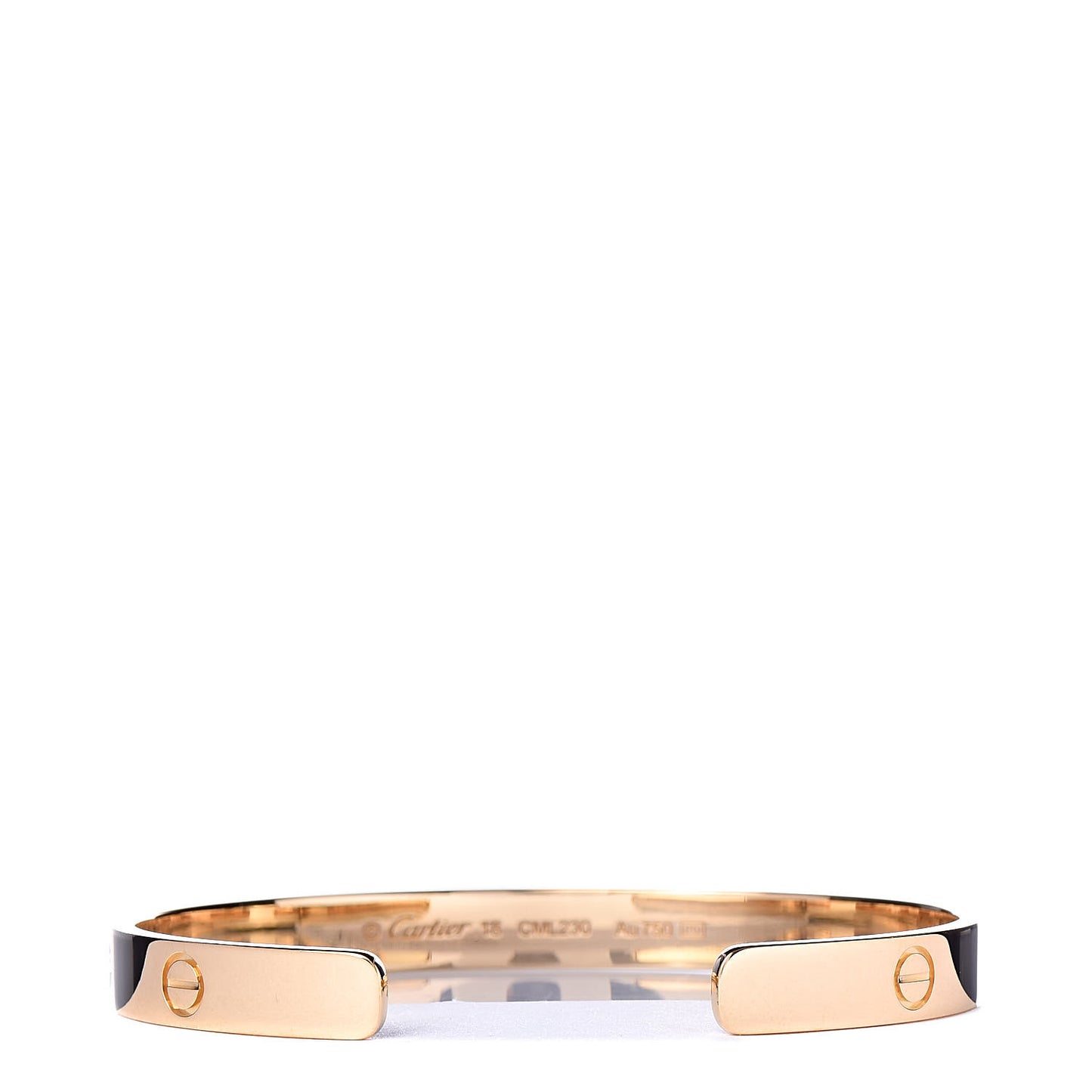 18K Yellow Gold LOVE Cuff Bracelet 18