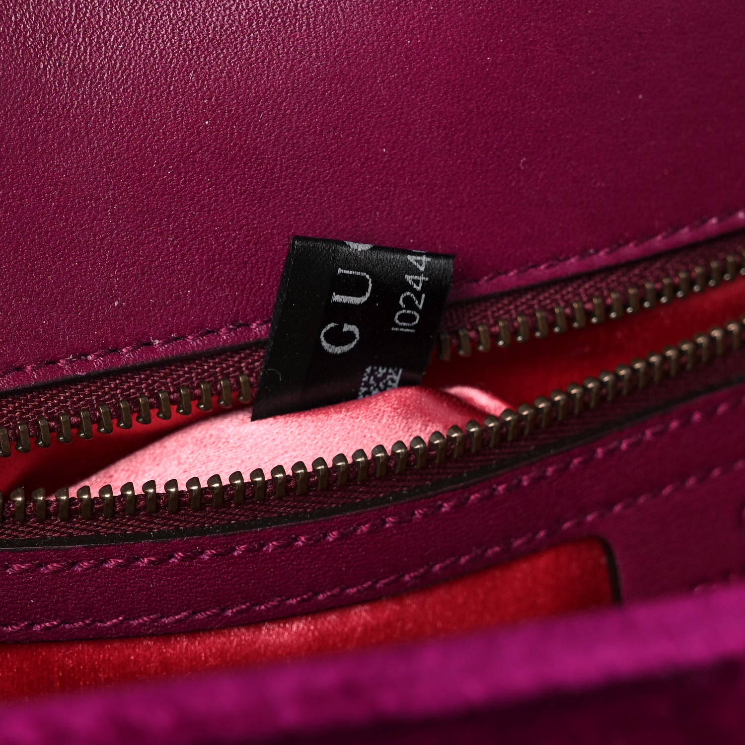 Gucci Velvet Matelasse Small GG Marmont Shoulder Bag Fuchsia Violet Cyclamen 7 of 10