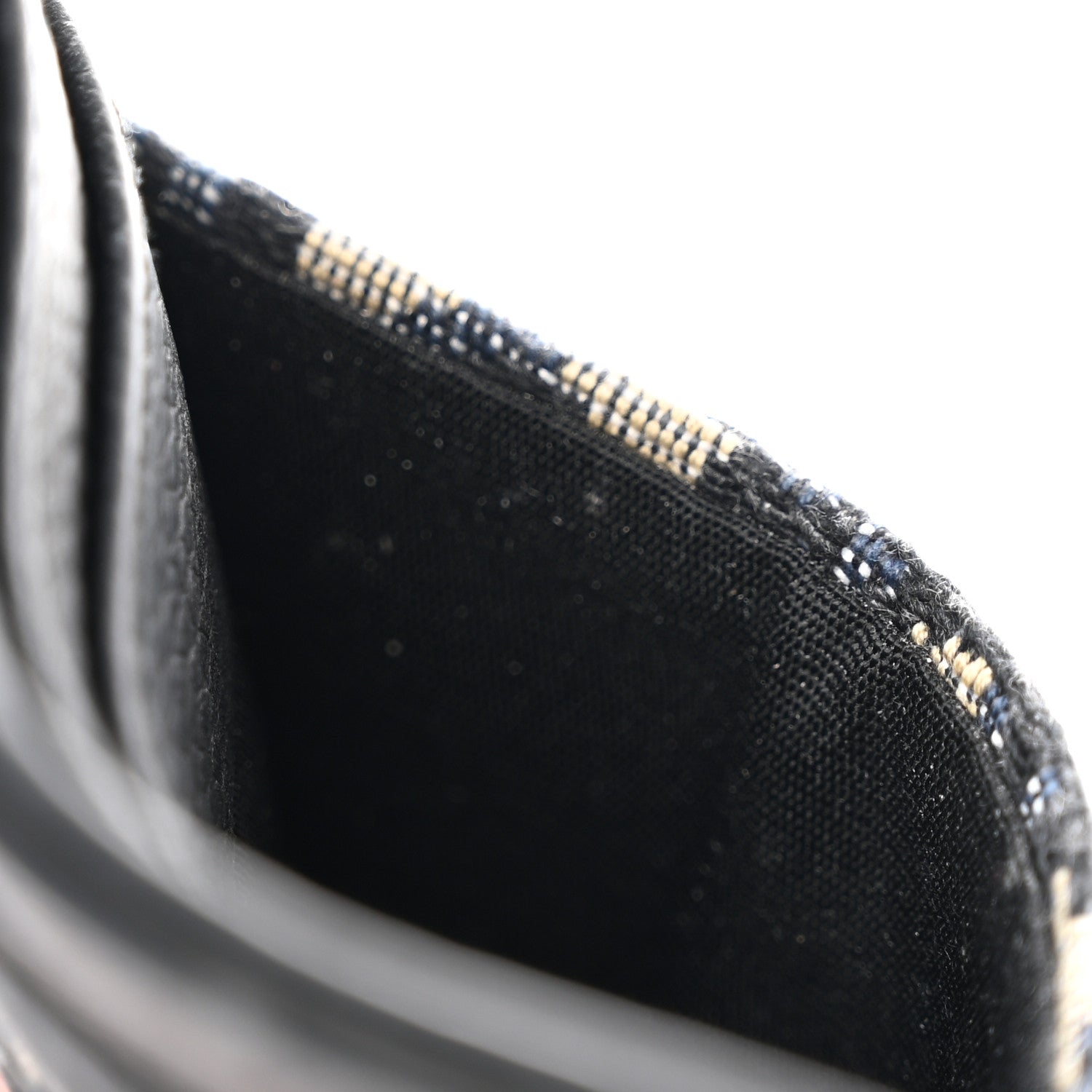 Christian Dior Grained Calfskin Oblique Card Holder Black 9 of 15
