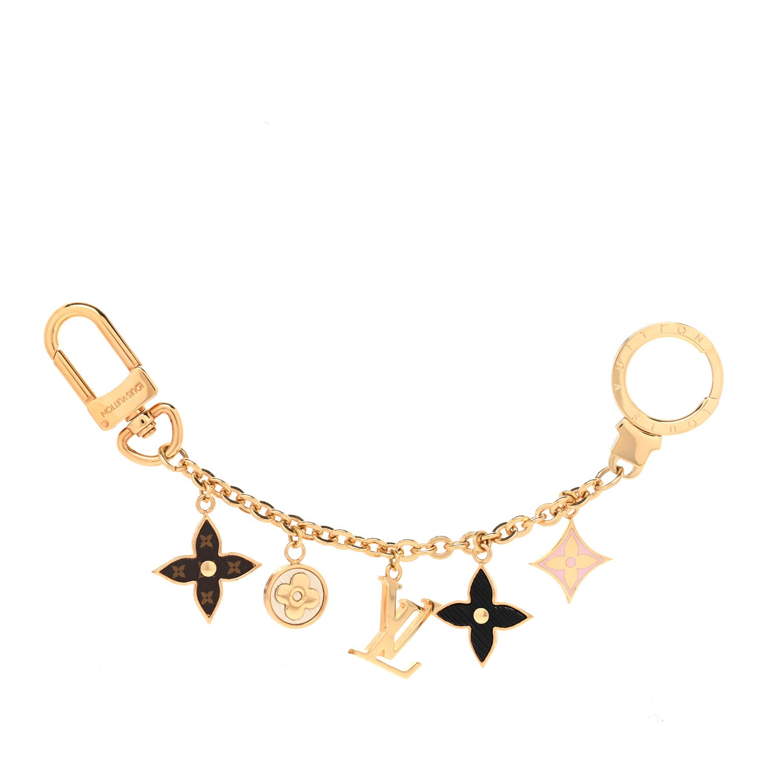 Louis Vuitton Monogram Spring Street Bag Charm Key Holder Gold 1 of 4