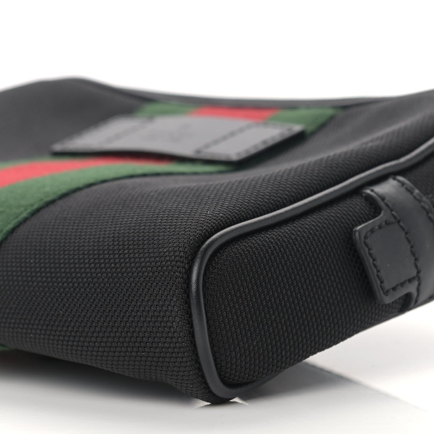 Canvas Web Slim Belt Bag Black