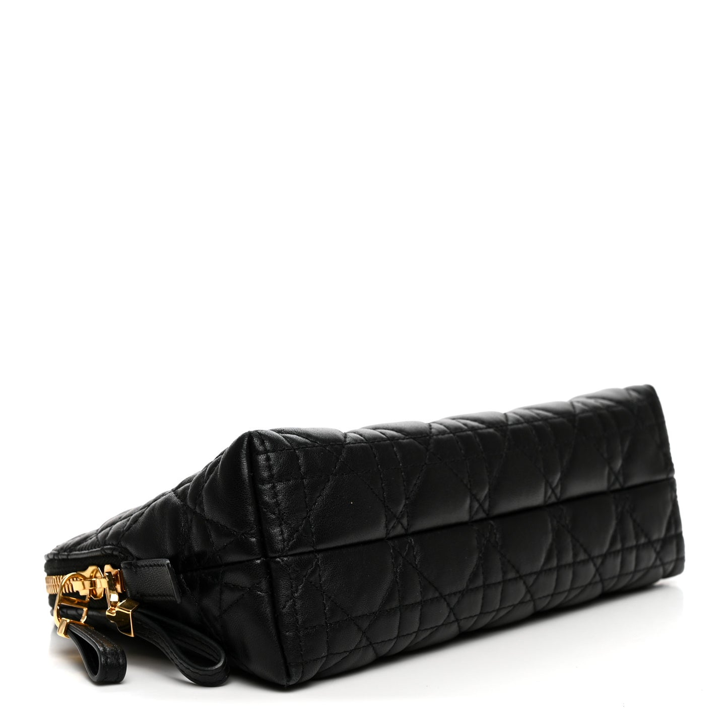 Lambskin Cannage Caro Beauty Pouch Black