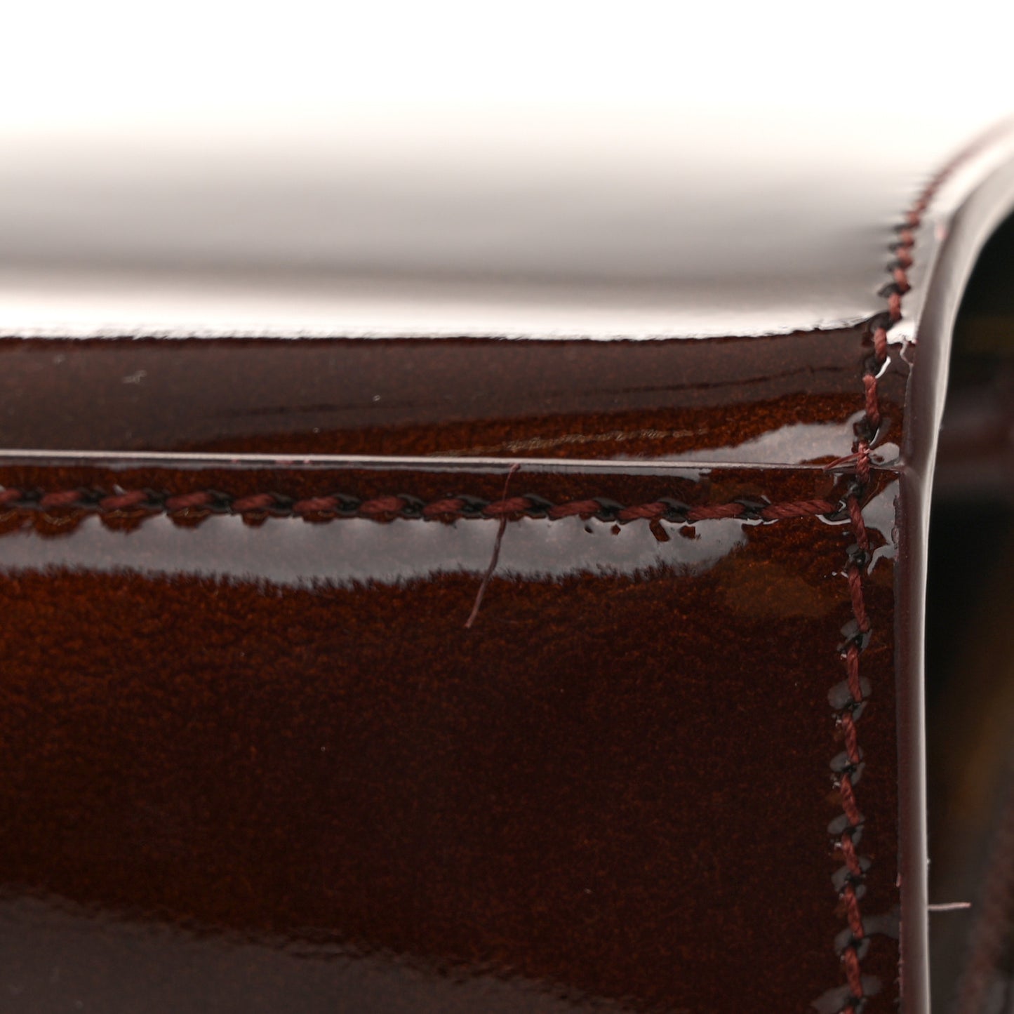 Patent Calfskin Small Le Anne-Marie Shoulder Bag Strong Espresso