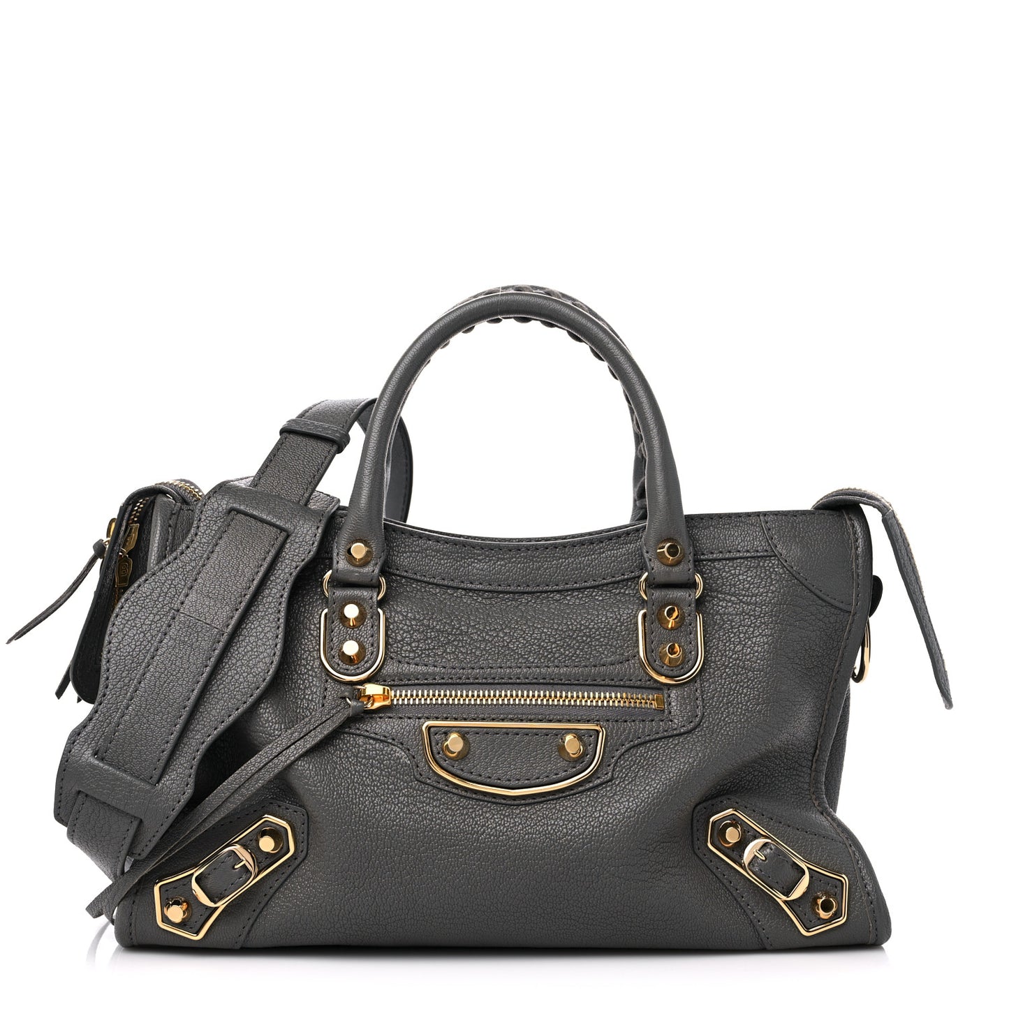 Chevre Gold Metallic Edge Hardware S City Gris Acier