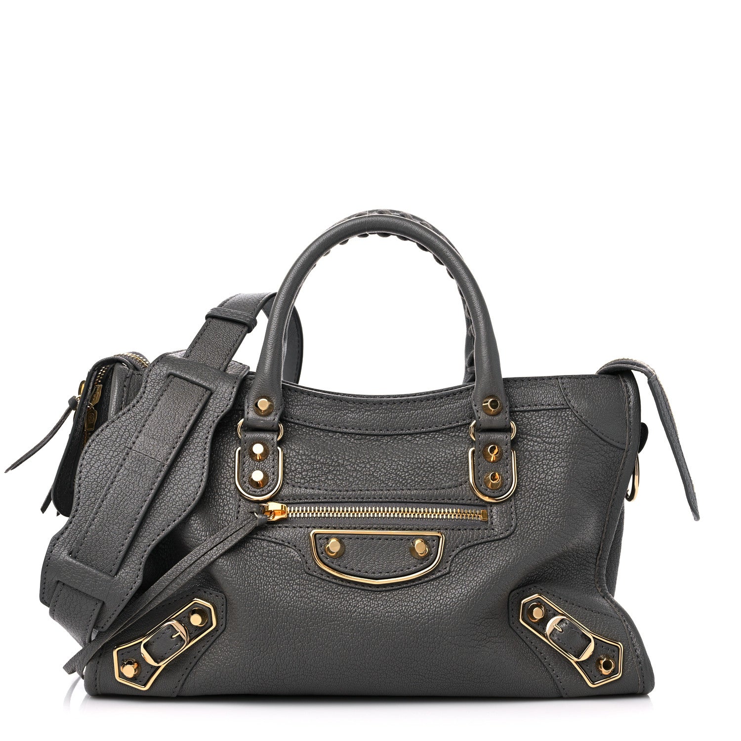 Balenciaga Chevre Gold Metallic Edge Hardware S City Gris Acier 1 of 9