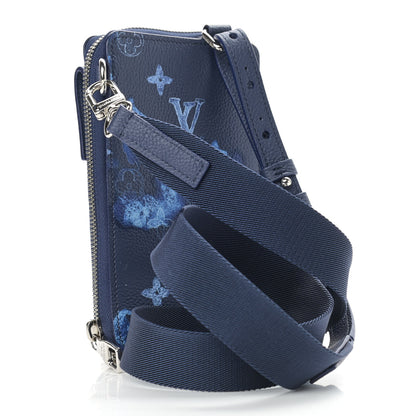 Louis Vuitton Monogram Ink Watercolor Phone Pouch Blue 2 of 10