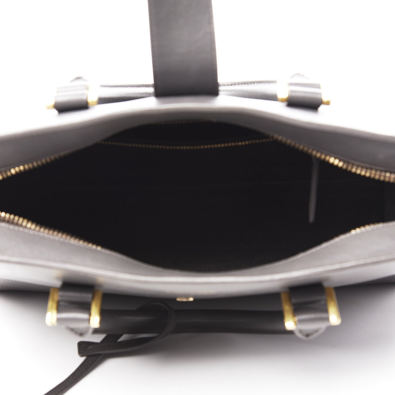 Saint Laurent Calfskin Small Monogram Cabas Grey 5 of 12